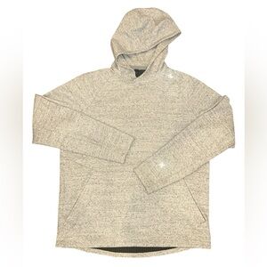 Lululemon At Ease Hoodie Mens Size L Gray Textured Knit Pullover Training Active